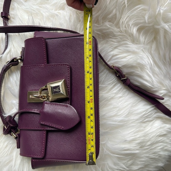 Patrizia Pepe purple leather Hand bag with a shoulder strap - Picture 5 of 12